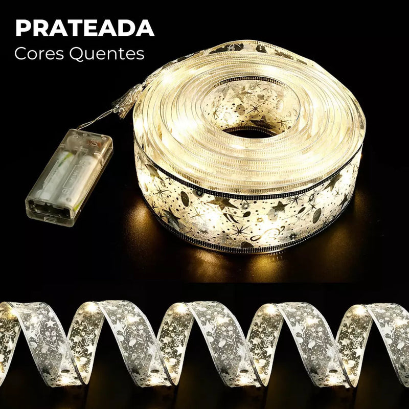 Fita de Led Dourado Decoração Árvore de Natal 3 Metros